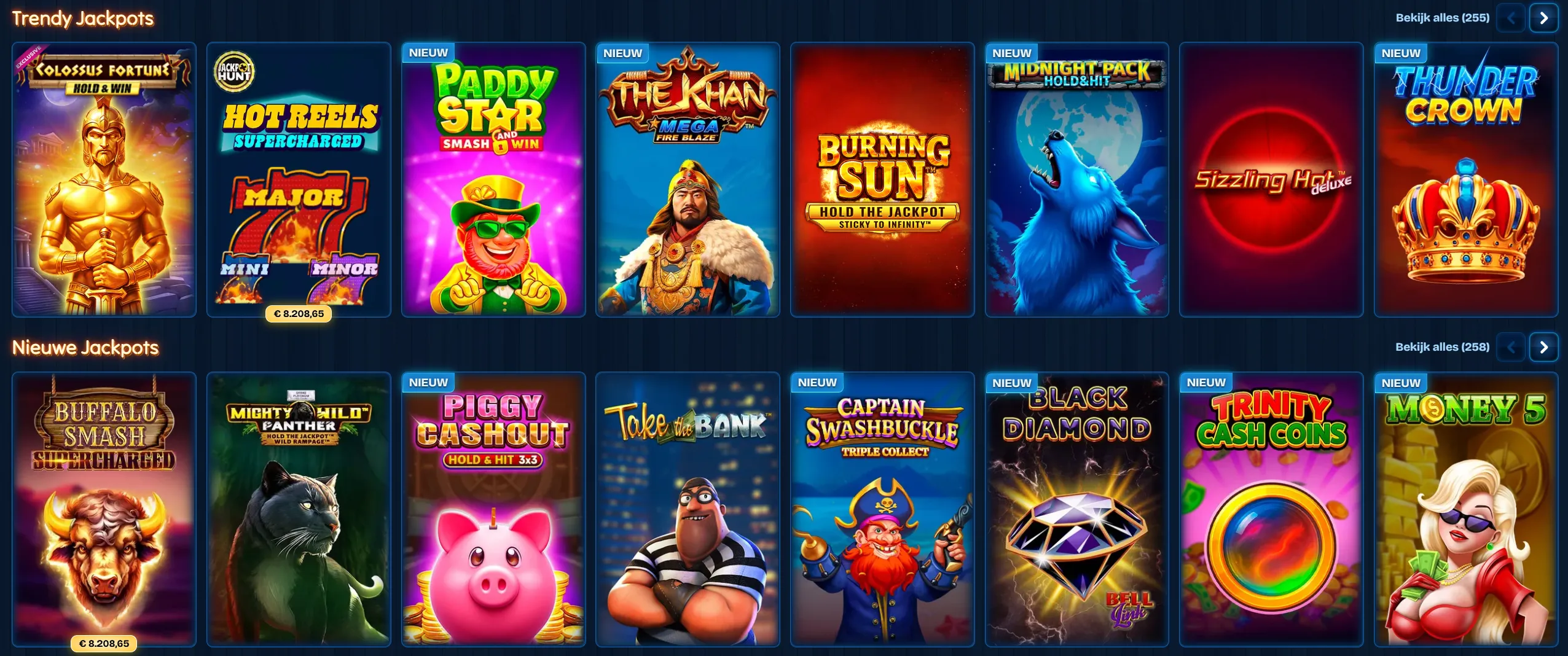 Betenza Casino jackpots